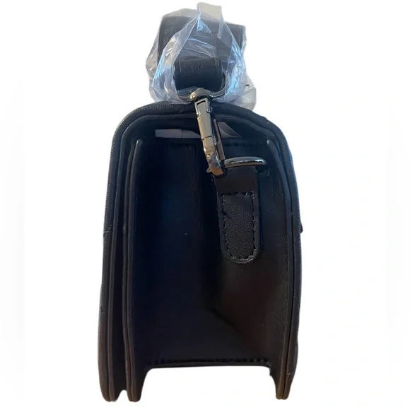 NWT-Valentino Orlandi quilted crossbody black vegan leather bag. - Picture 5 of 14